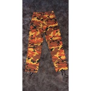 Orange camo pants